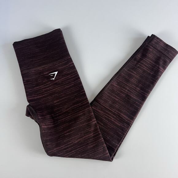 Gymshark Women's Adapt Marl Seamless Leggings Cherry Brown XS - Picture 1 of 11